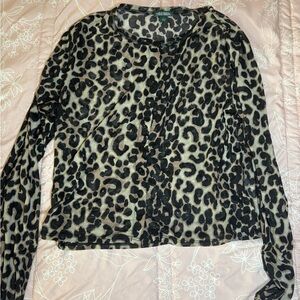 Mesh wild fable cardigan cheetah